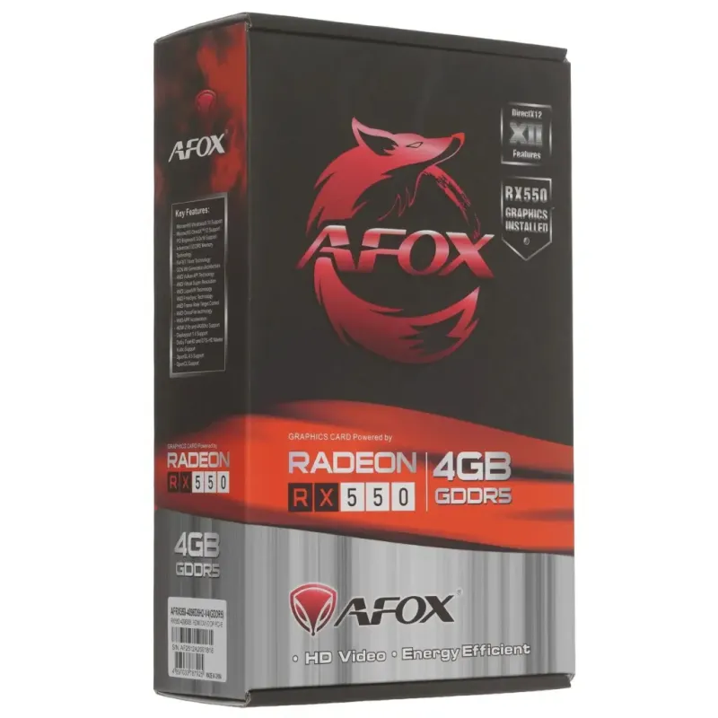 Видеокарта Afox Radeon RX 550 4Gb (AFRX550-4096D5H2-V4)