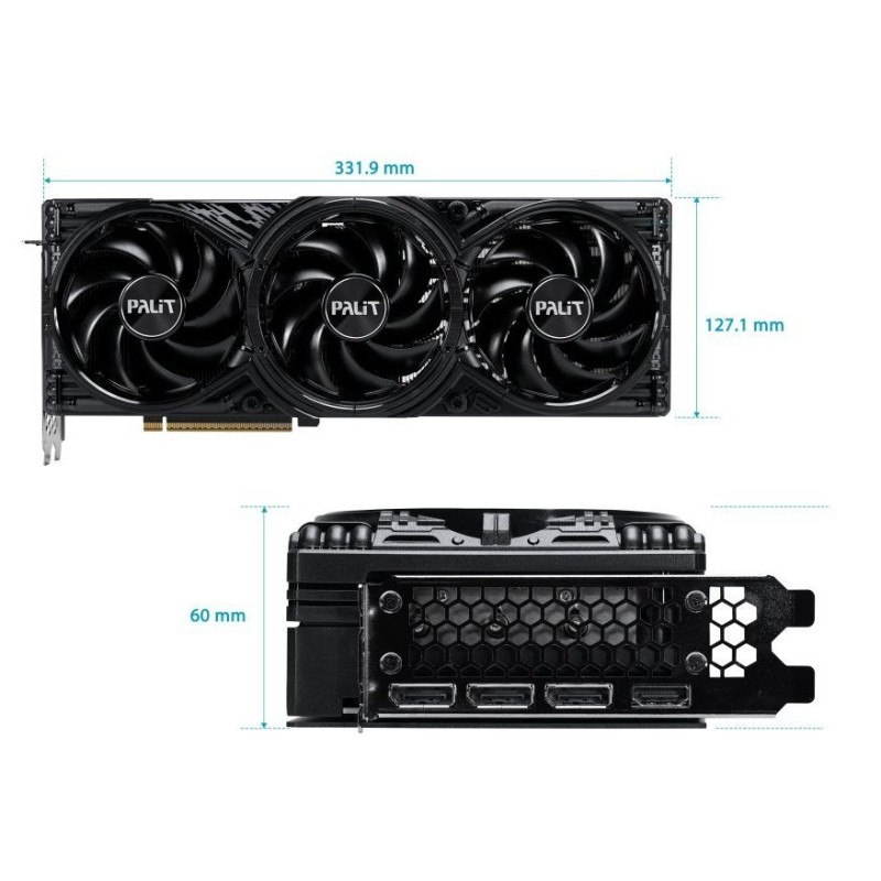 Видеокарта Palit GeForce RTX 5080 GamingPro OC V1 16384MB (NE75080S19T2-GB2031Y)