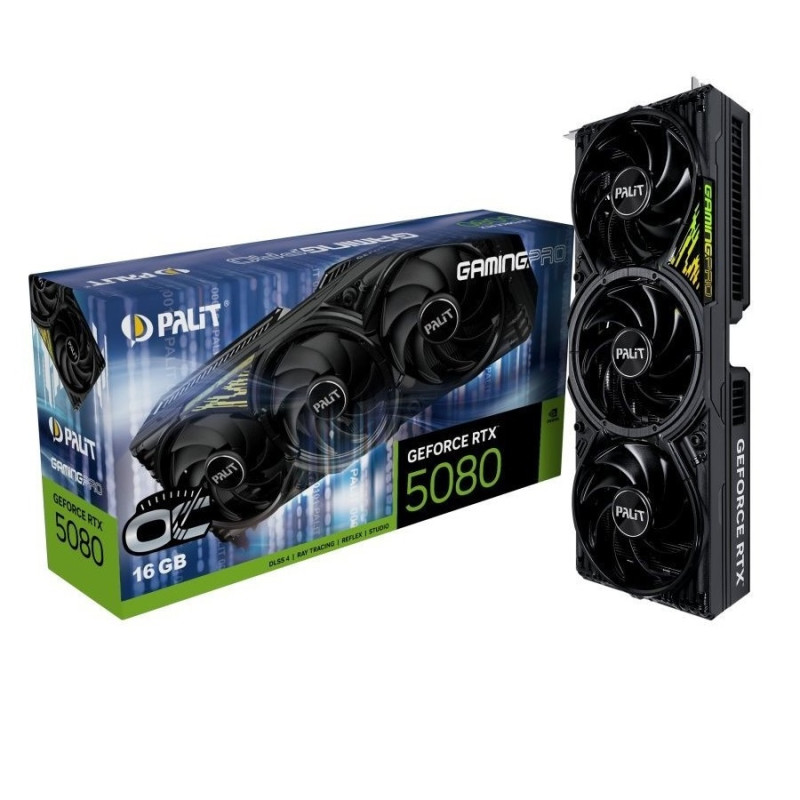 Видеокарта Palit GeForce RTX 5080 GamingPro OC V1 16384MB (NE75080S19T2-GB2031Y)