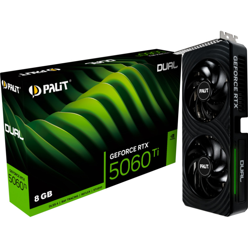 Видеокарта Palit GeForce RTX 5060 Ti Dual 8GB (NE7506T019P1-GB2062D)