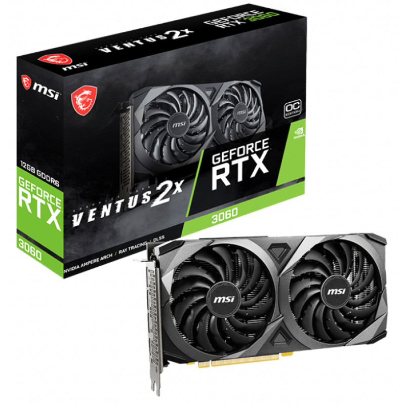 Відеокарта MSI GeForce RTX 3060 VENTUS 2X 12G OC (RTX 3060 VENTUS 2X OC)