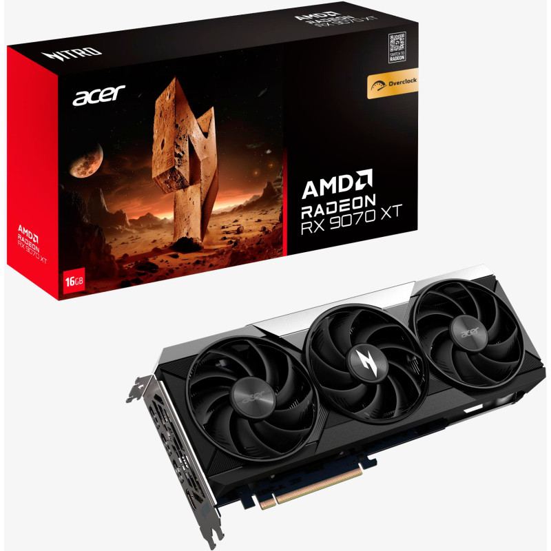 Відеокарта Acer Radeon RX 9070 XT Nitro OC 16 GB (DP.Z4DWW.P01)