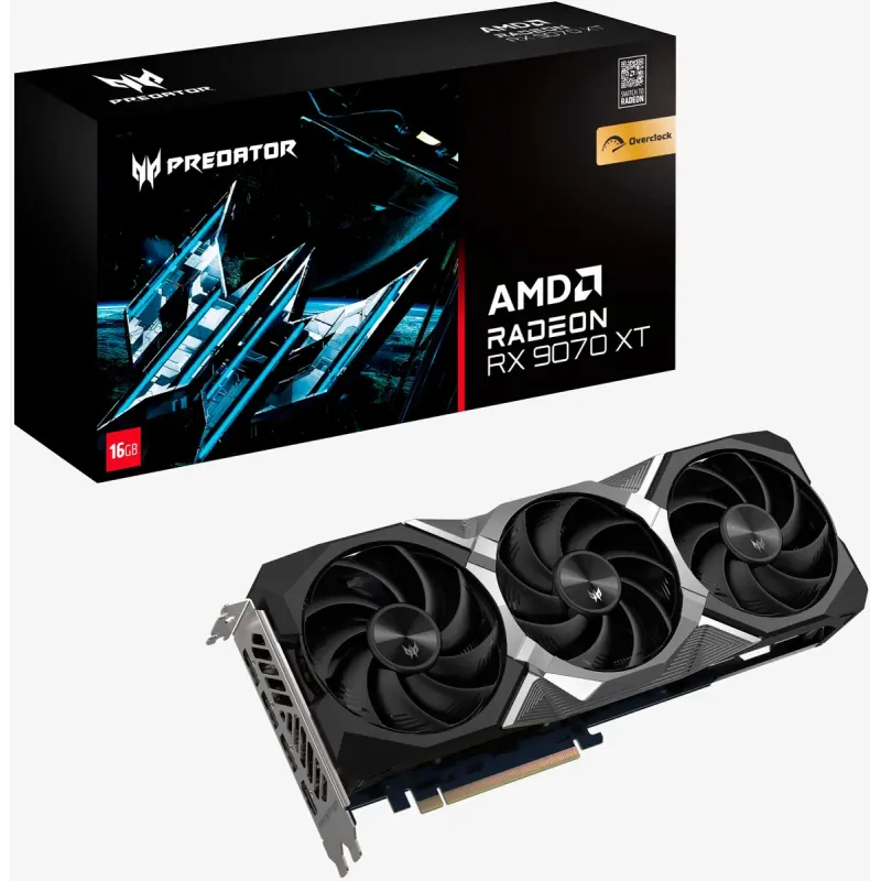 Видеокарта Acer Radeon RX 9070 XT Predator BiFrost OC (DP.Z4FWW.P01)