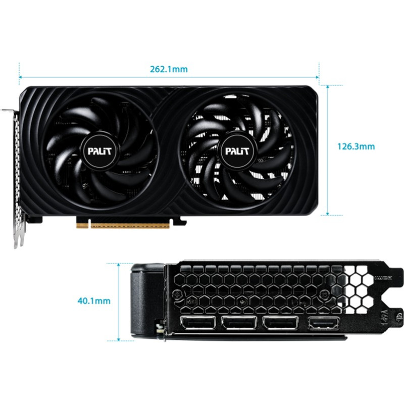 Видеокарта Palit GeForce RTX 5060 Ti Dual OC 8GB (NE7506TT19P1-GB2062D)