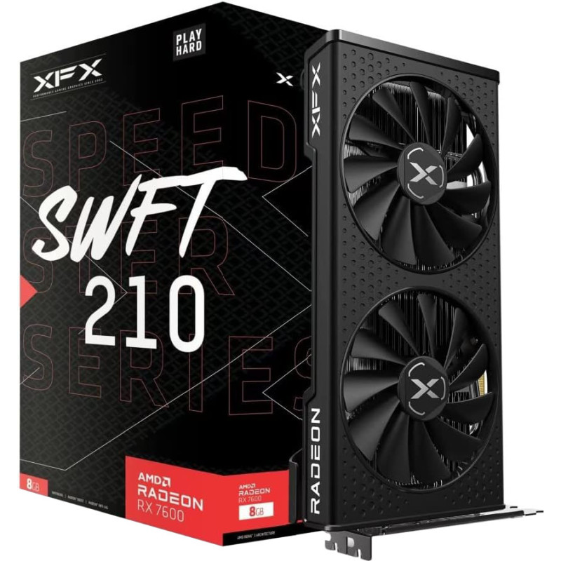 Видеокарта XFX Radeon RX 7600 SPEEDSTER SWFT 210 Core Edition (RX-76PSWFTFY)