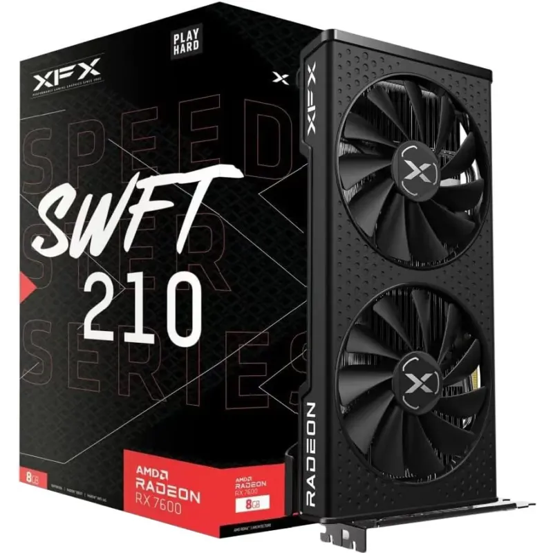 Видеокарта XFX Radeon RX 7600 SPEEDSTER SWFT 210 Core Edition (RX-76PSWFTFY)