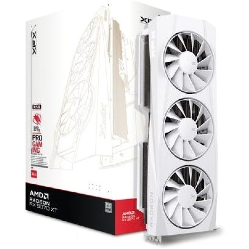 Видеокарта XFX Quicksilver AMD Radeon RX 9070XT White Gaming Edition (RX-97TQICKW9)