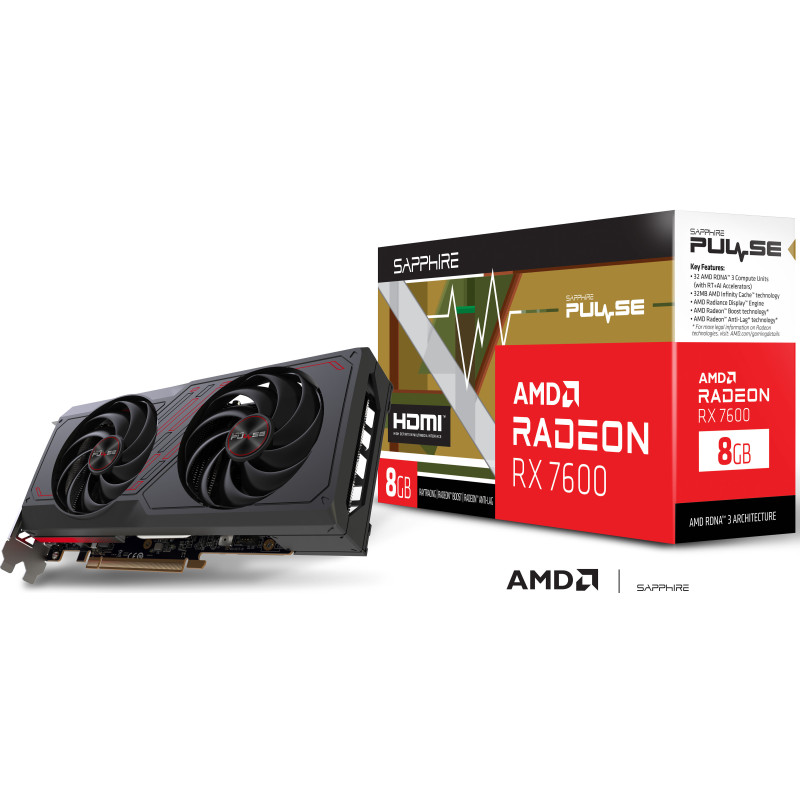 Sapphire Radeon RX 7600 8 GB PULSE (11324-01-20G)