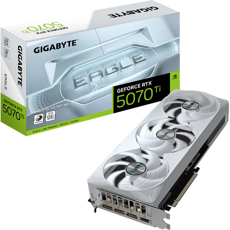 Видеокарта GIGABYTE GeForce RTX 5070 Ti EAGLE OC ICE SFF 16G (GV-N507TEAGLEOC ICE-16GD)