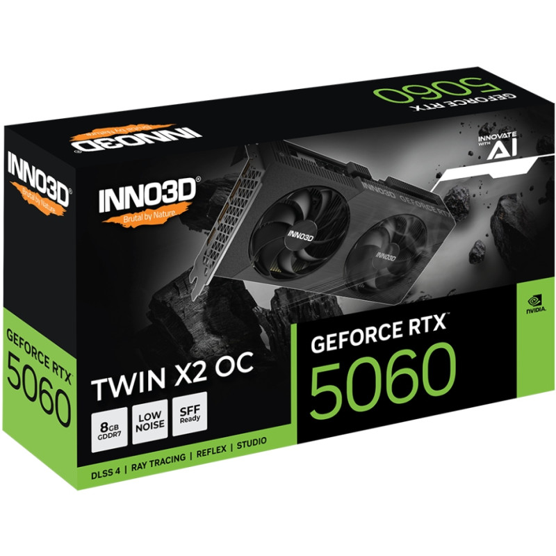Відеокарта INNO3D GeForce RTX 5060 TWIN X2 OC V2 (N50602-08D7X-195071N)