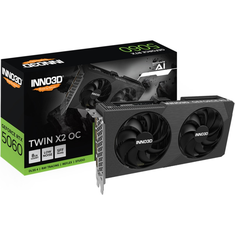 Відеокарта INNO3D GeForce RTX 5060 TWIN X2 OC V2 (N50602-08D7X-195071N)