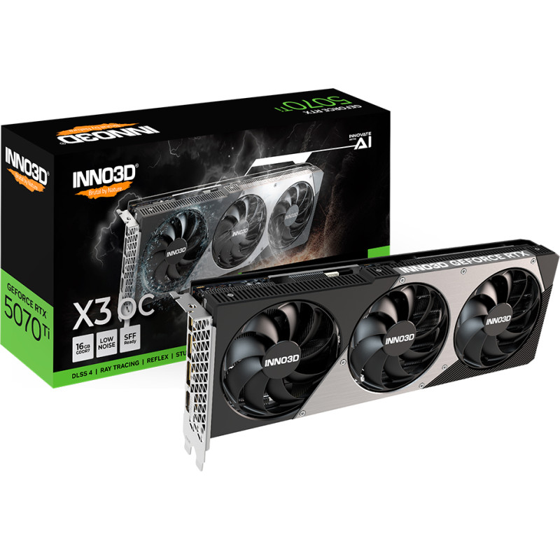Видеокарта INNO3D GeForce RTX 5070 Ti X3 OC (N507T3-16D7X-176068N)