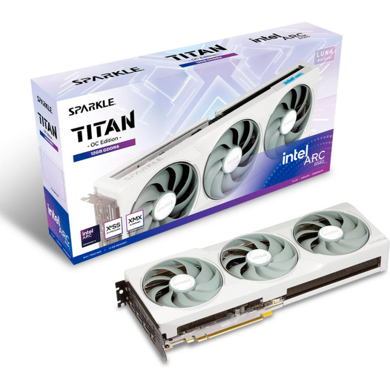 SPARKLE Intel Arc B580 TITAN Luna OC 12228MB (SB580TW-12GOC)