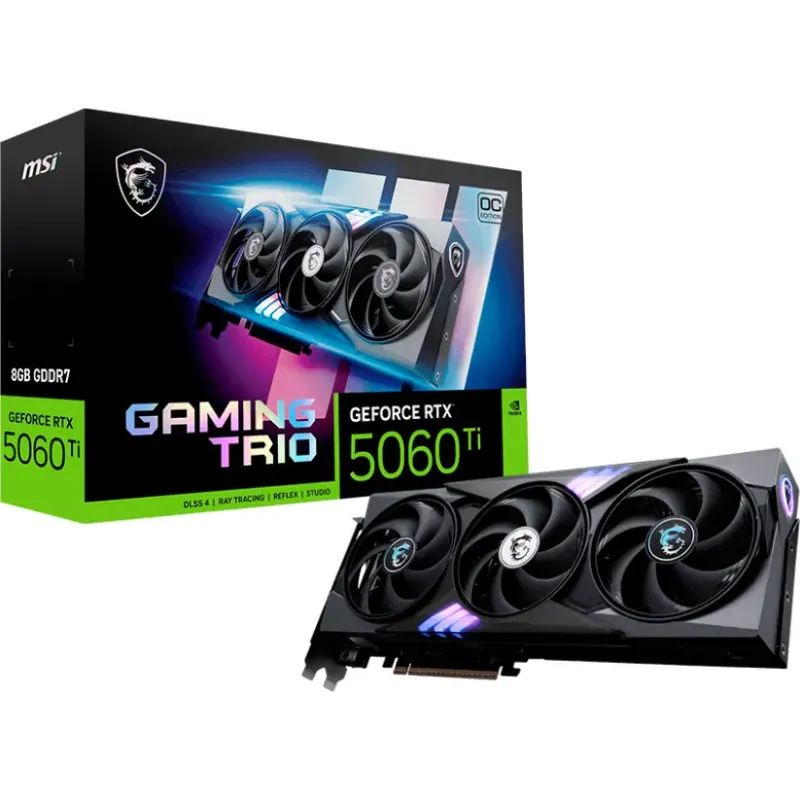 Видеокарта MSI GeForce RTX 5060 Ti 8G GAMING TRIO OC (912-V536-004)