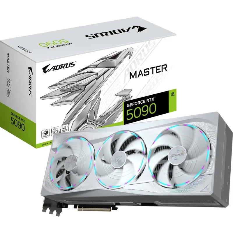Відеокарта GIGABYTE AORUS GeForce RTX 5090 MASTER ICE 32G (GV-N5090AORUSM ICE-32GD)