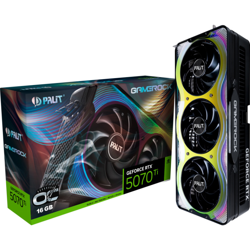 Відеокарта Palit GeForce RTX 5070 Ti GameRock OC (NE7507TH19T2-GB2030G)