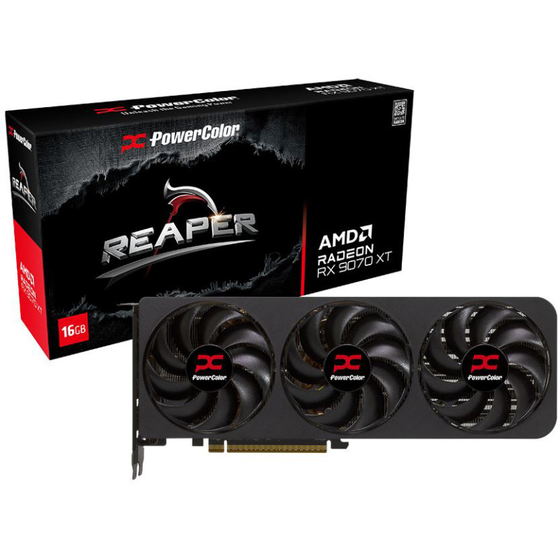 Видеокарта PowerColor Reaper AMD Radeon RX 9070 XT 16GB GDDR6 (RX9070XT 16G-A)