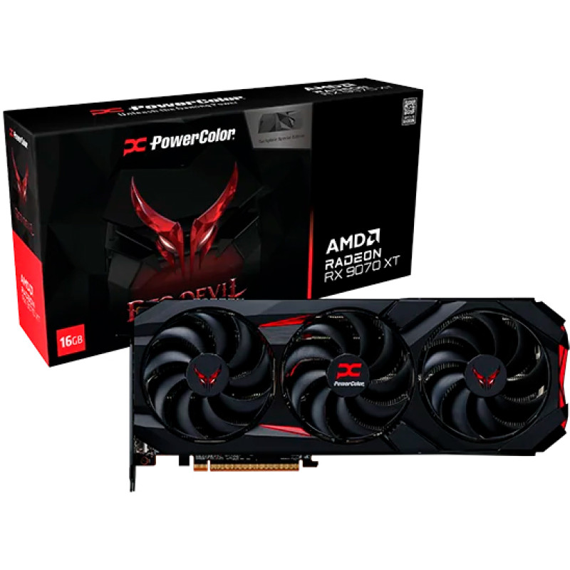 Видеокарта PowerColor Radeon RX 9070 XT Red Devil 16GB Backplate Special Edition (RX9070XT 16G-E/OC/BP)