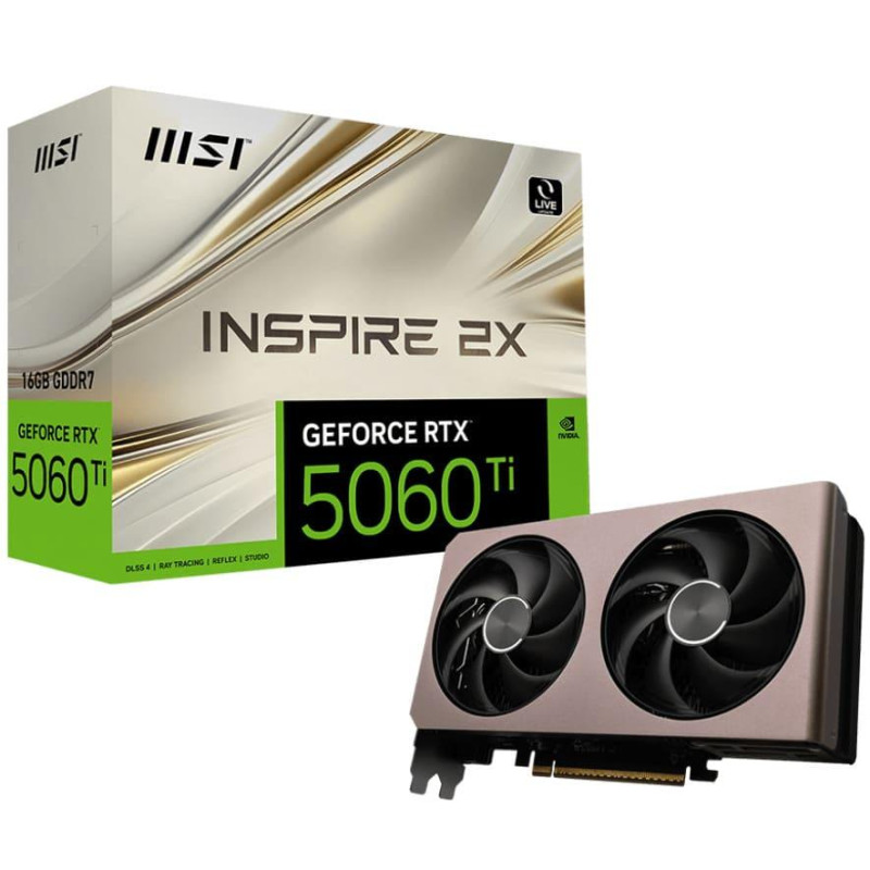 Відеокарта MSI GeForce RTX 5060 Ti 16G INSPIRE 2X