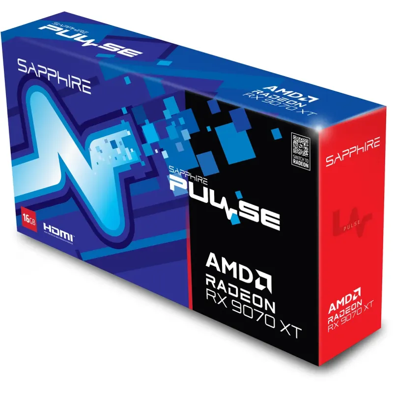 Видеокарта Sapphire Radeon RX 9070 XT 16GB PULSE (11348-03-20G)