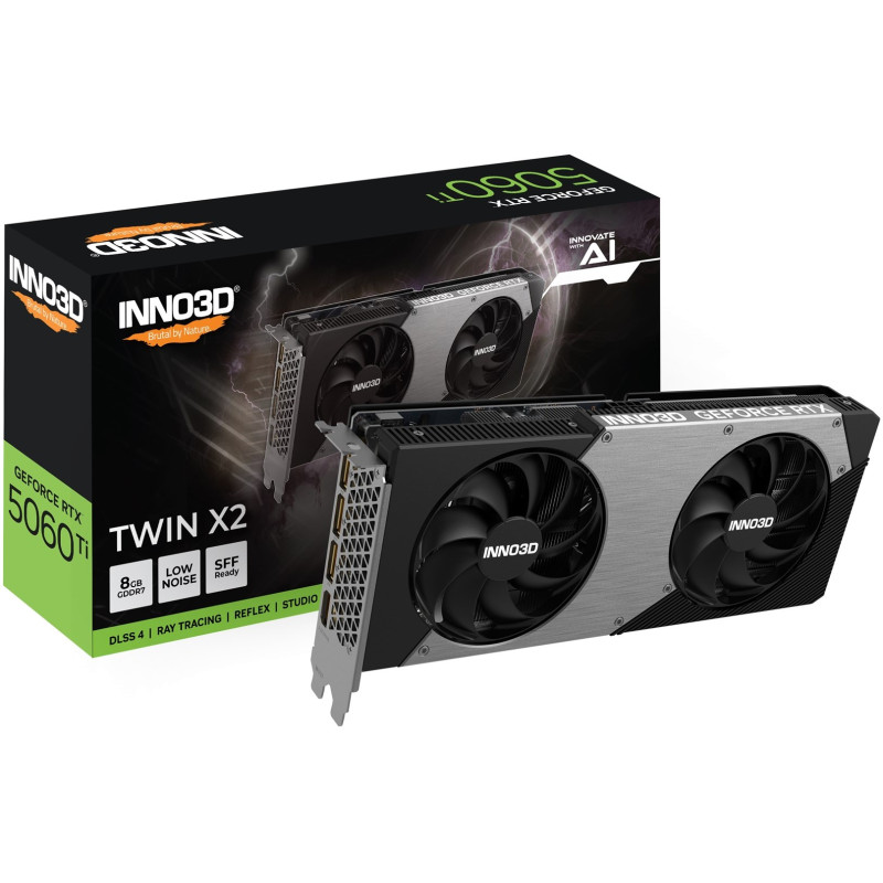 Відеокарта INNO3D GeForce RTX 5060 Ti 8GB TWIN X2 (N506T2-08D7-193075N)