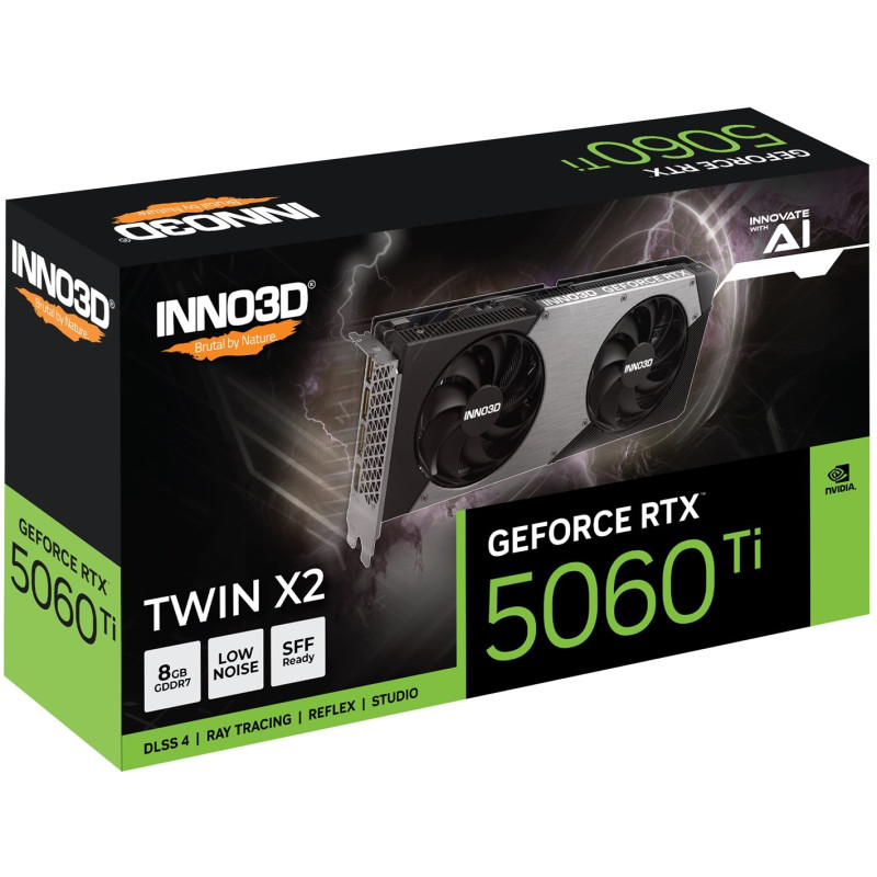 Відеокарта INNO3D GeForce RTX 5060 Ti 8GB TWIN X2 (N506T2-08D7-193075N)