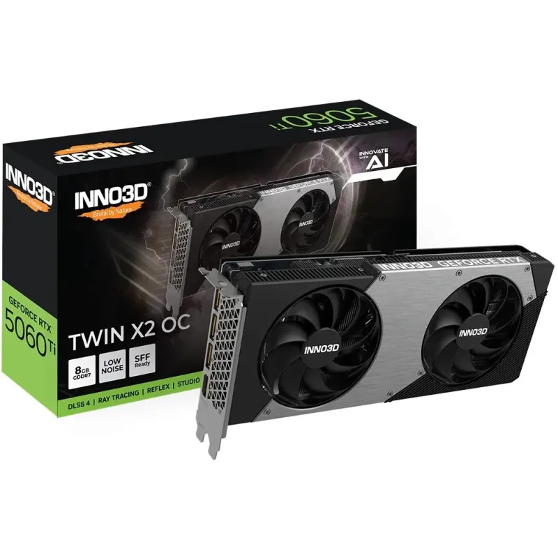 Видеокарта INNO3D GeForce RTX 5060 Ti 8GB TWIN X2 OC (N506T2-08D7X-193075N)