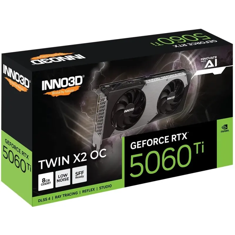 Видеокарта INNO3D GeForce RTX 5060 Ti 8GB TWIN X2 OC (N506T2-08D7X-193075N)