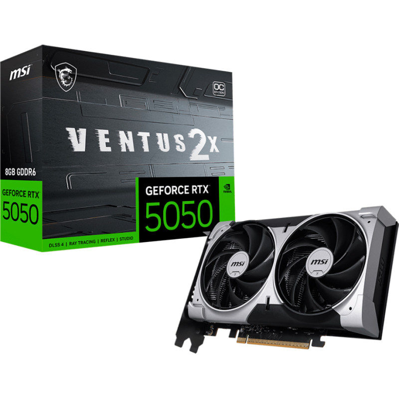 Відеокарта MSI GeForce RTX 5050 8G VENTUS 2X OC (912-V538-002, G5050-8V2C)