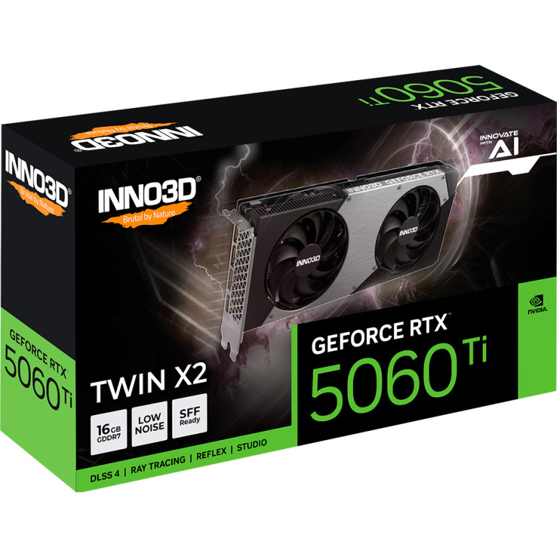 Відеокарта INNO3D GeForce RTX 5060 Ti Twin X2 16GB (N506T2-16D7-191073N)