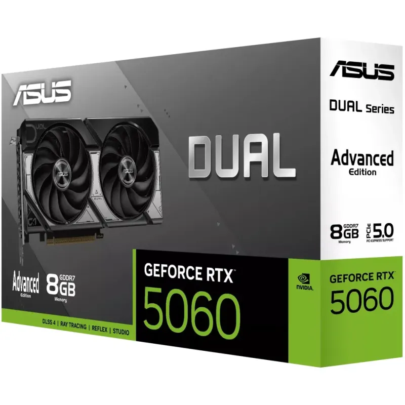Видеокарта ASUS GeForce RTX5060 8Gb DUAL OC ADVANCED (DUAL-RTX5060-O8G-A)