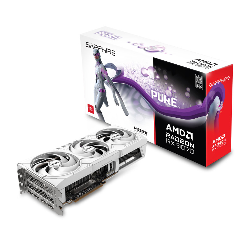 Видеокарта Sapphire Radeon RX 9070 16GB PURE (11349-02)