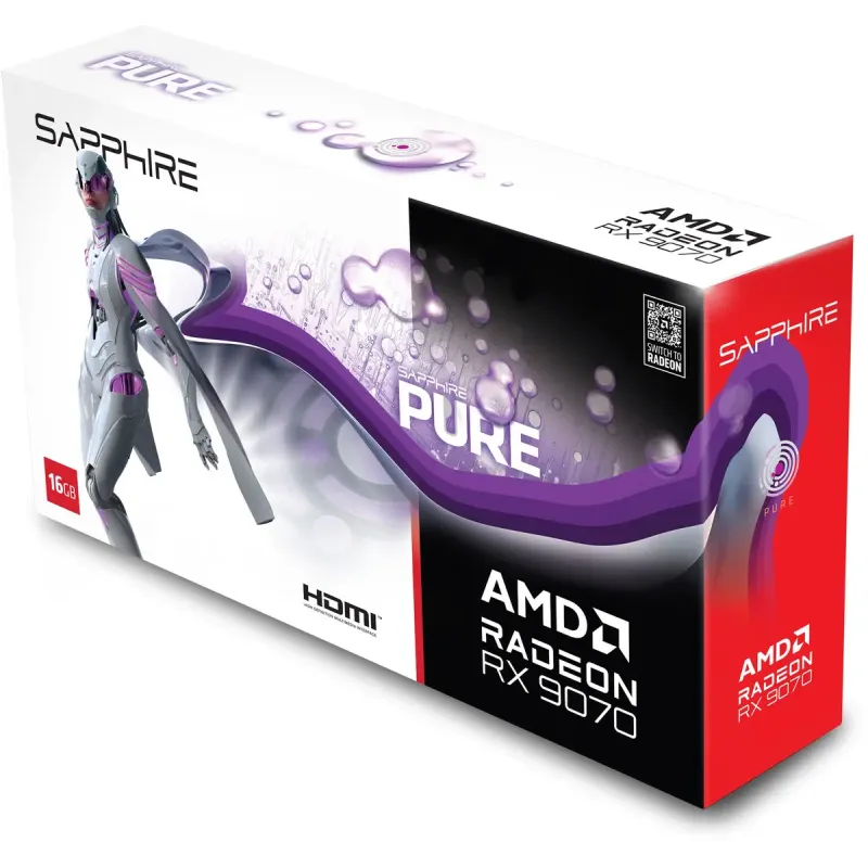 Відеокарта Sapphire Radeon RX 9070 16GB PURE (11349-02)