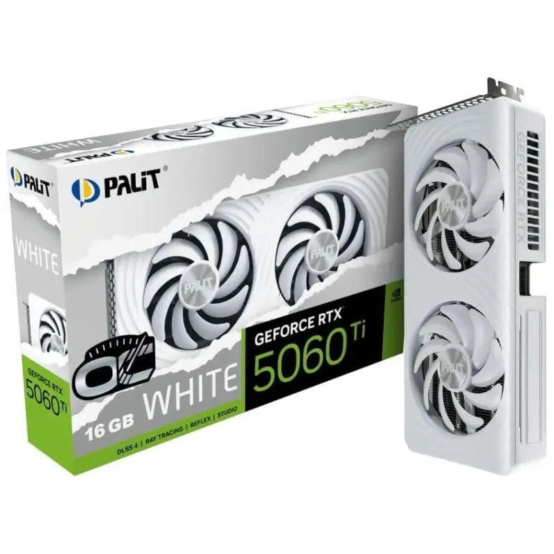 Видеокарта Palit GeForce RTX 5060 Ti White OC (NE7506TU19T1-GB2061M)