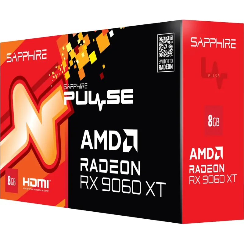 Відеокарта Sapphire Radeon RX 9060 XT 8GB PULSE GAMING OC (11350-04)