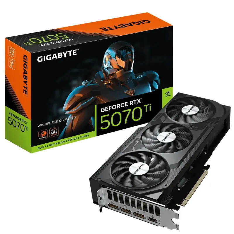 Видеокарта Gigabyte GeForce RTX 5070 Ti WINDFORCE V2 OC 16384MB (GV-N507TWF3OCV2-16GD)