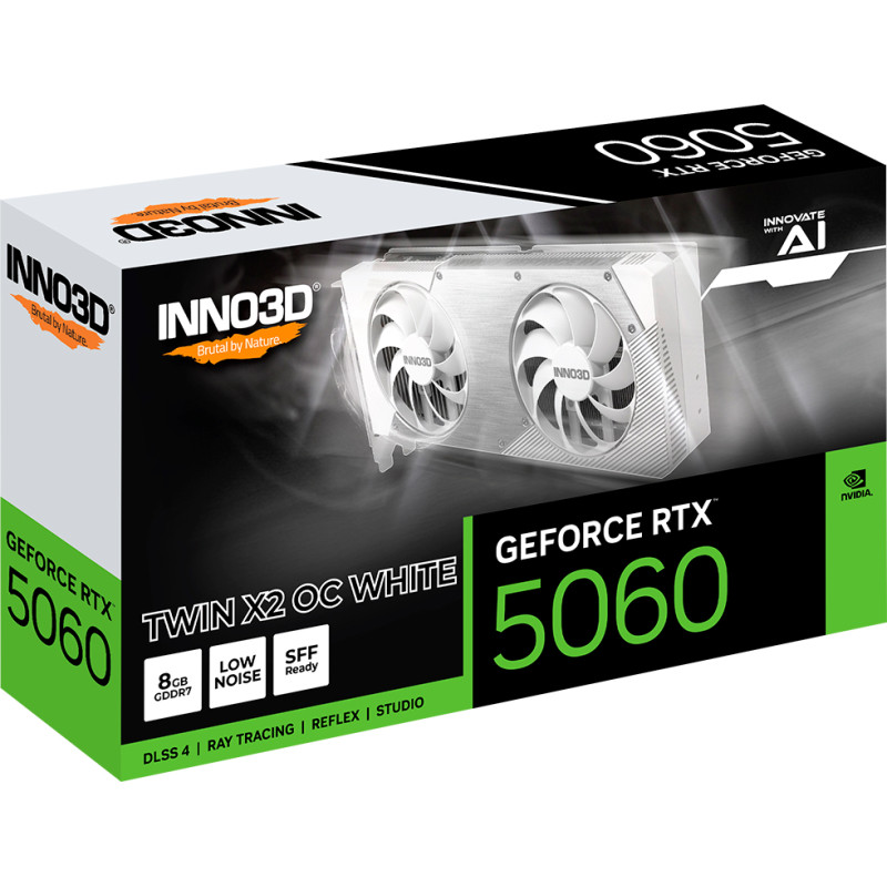 Відеокарта INNO3D GeForce RTX 5060 TWIN X2 OC WHITE (N50602-08D7X-195070W)