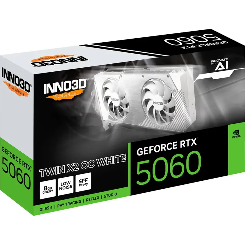 Видеокарта INNO3D GeForce RTX 5060 TWIN X2 OC WHITE (N50602-08D7X-195070W)