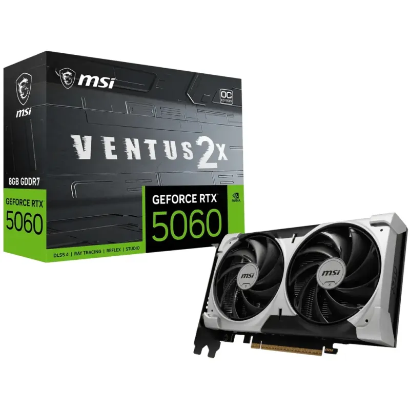 Видеокарта MSI GeForce RTX5060 8Gb VENTUS 2X OC V1 (RTX 5060 8G VENTUS 2X OC V1)