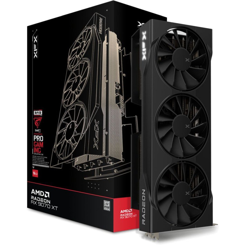 XFX Swift AMD Radeon RX 9070XT Triple Fan Gaming Edition (RX-97TSWF3B9)