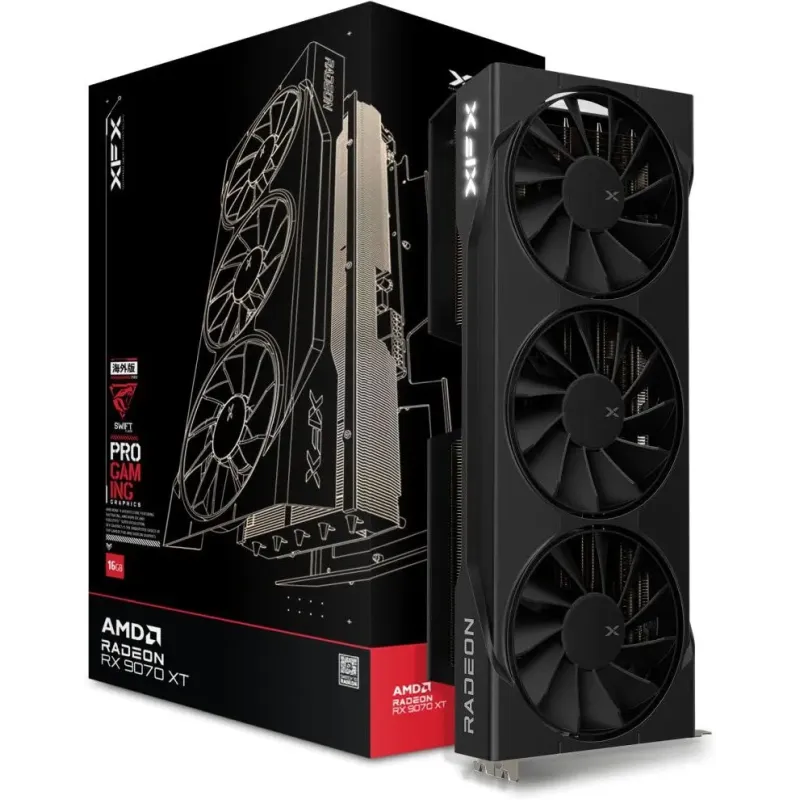 Видеокарта XFX Swift AMD Radeon RX 9070XT Triple Fan Gaming Edition (RX-97TSWF3B9)
