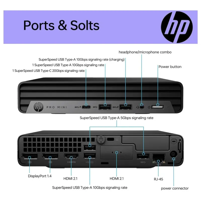 Настольный компьютер HP Pro 400-G9 Mini (884V0EA)