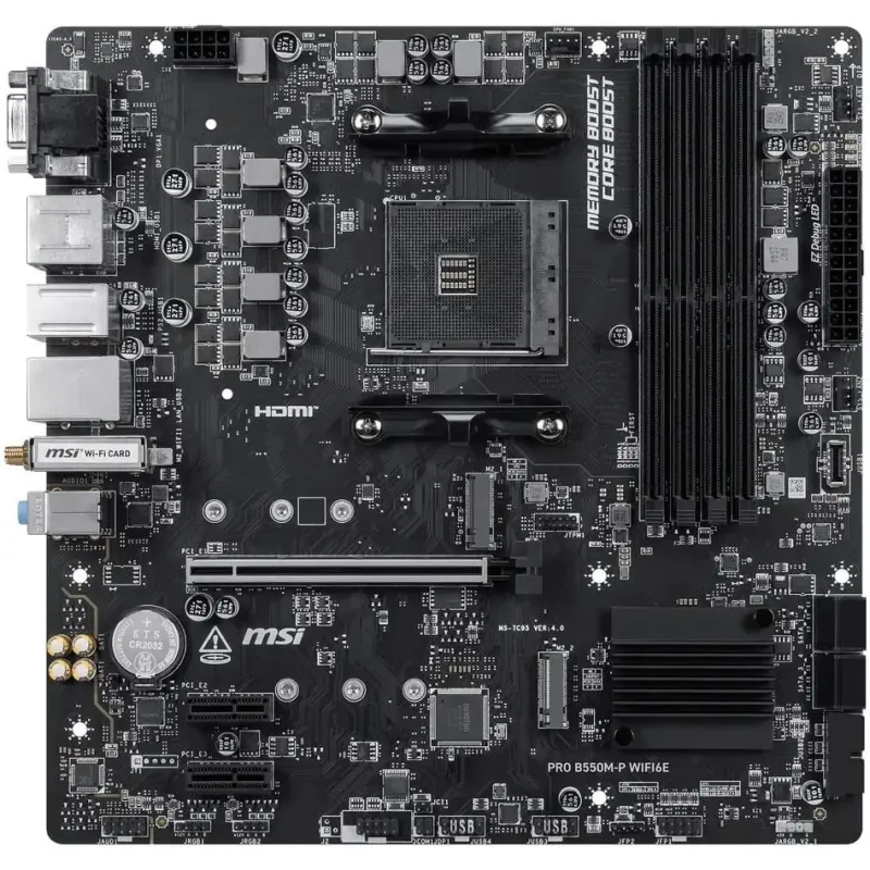 Материнская плата MSI Pro B550M-P WiFi6E Socket AM4
