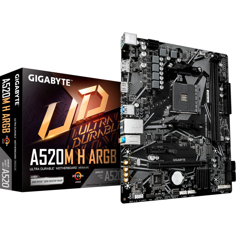 Материнська плата GIGABYTE A520M H ARGB