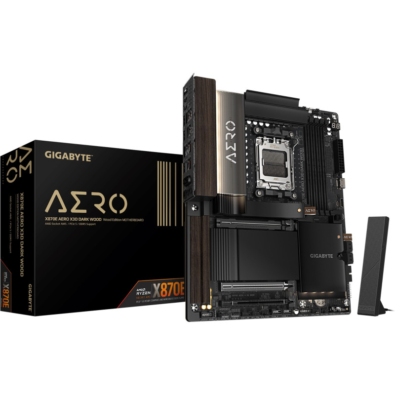 Материнська плата GIGABYTE X870E AERO X3D DARK WOOD