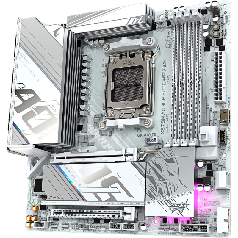Материнська плата GIGABYTE X870M AORUS ELITE WIFI7 ICE