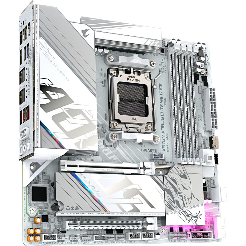 Материнська плата GIGABYTE X870M AORUS ELITE WIFI7 ICE