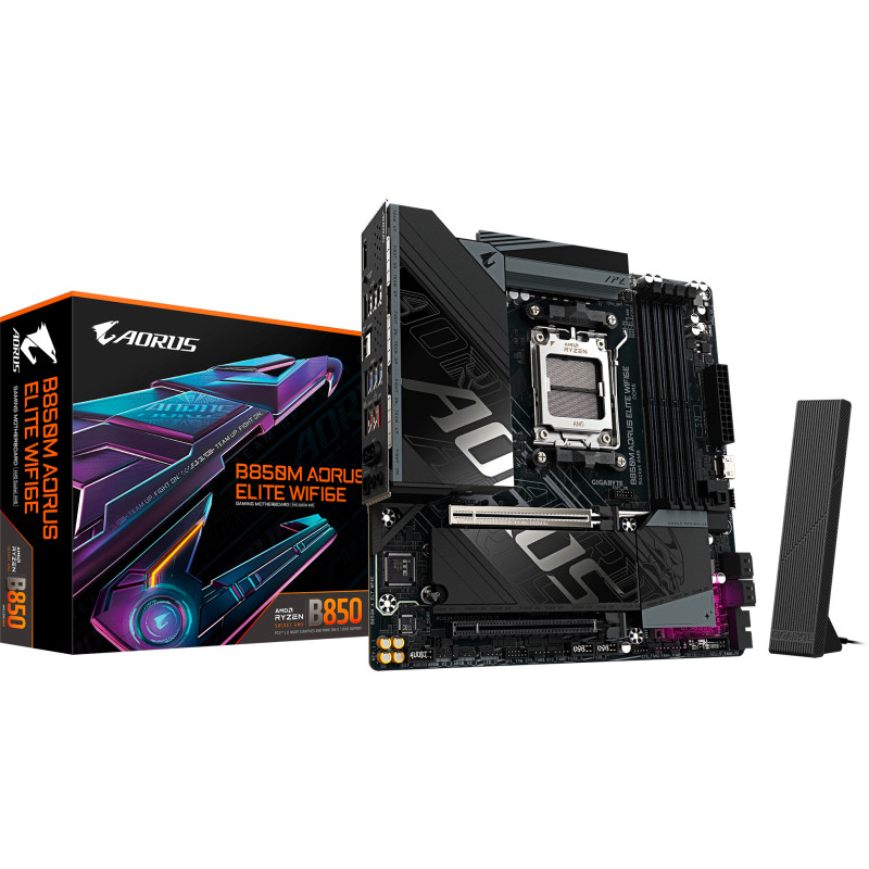Материнська плата GIGABYTE B850M AORUS ELITE WIFI6E