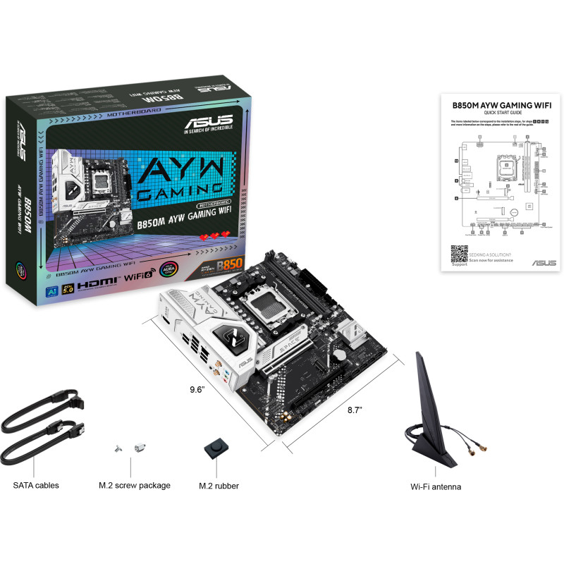 Материнська плата ASUS B850M AYW GAMING WIFI (90MB1LW0-M0EAY0)