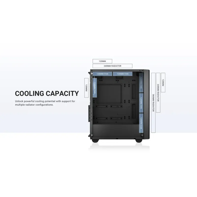 Корпус ID-Cooling Ware 300 ARGB Black